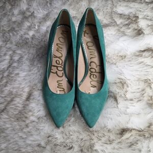 Sam Edelman Women's Kerry Green Suede Pumps "Hazel"